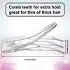 Picture of 24 Pieces Double Grip Hair Clips Metal Snap Hair Clips Hair Barrettes for Hair Making, Salon Supplies (Silver)