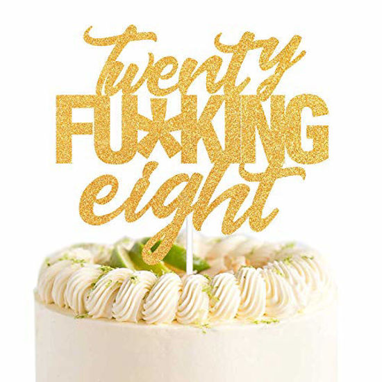 Amazon.com: Black Glitter 29 and Feeling Fine Cake Topper -Cheers to 29  Years Cake Topper - 29th Birthday Anniversary Party Decoration Supplies :  Grocery & Gourmet Food