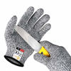 Picture of EVRIDWEAR Kid Sized Cut Resistant Work Gloves for Kitchen Use, Crafts, DIY, Garden and Yard works. Children Food Grade Kevlar Safety Gloves for Hand Protection from knives and Scissors (4-7YRS), Grey.