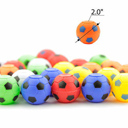 Picture of Global Gumball Fidget Spinners - 2 Inch Fidget Spinner Balls - 6 Pcs Fidget Spinner Pack - Soccer Fidget Spinners for Kids - Ball Spinner Fidget Toy - Hand Spinner for Kids - Toy Gifts for Kids