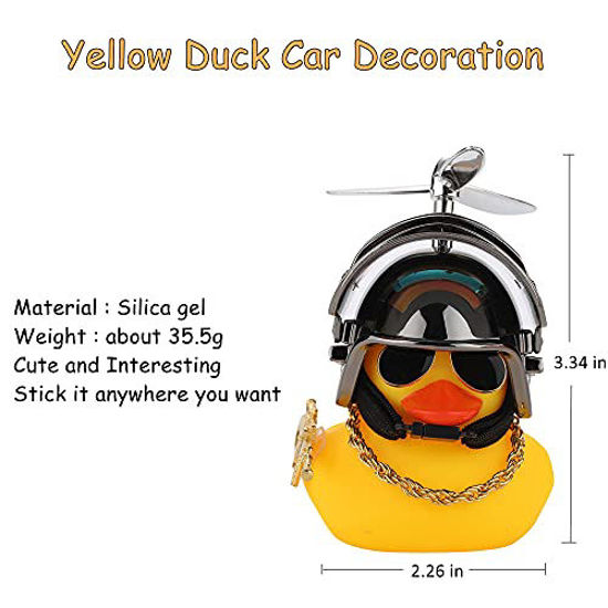 Rubber Duck Toy Car Ornaments Yellow Duck Car Dashboard Decorations