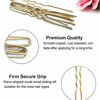 Picture of 200pcs U Shaped Hair Pins Black/Brown/Blonde/Silver with Cute Case, Hairpins for Buns, Premium Bobby Pins for Kids, Girls and Women, Great for All Hair Types(2.4 & 2 Inch) (Blonde)