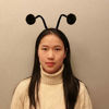 Picture of CHEU antenna headband costume as bee, snail, ant, insect props with bendable plush pom pom bopper (black)