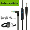 Picture of Replacement 2.5mm to 3.5mm Audio Cable for Bose QuietComfort 25 QC25 Headphones with Mic and Volume Control (Black)