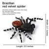 Picture of BURTINAR 2 PCS Realistic Spider Figures, Giant Toy Spider Animal Model, Halloween Prank Props Party Decorations, Can Also Be Used for Doys, Gifts for Girl Education and Learning (Red Velvet Spider)