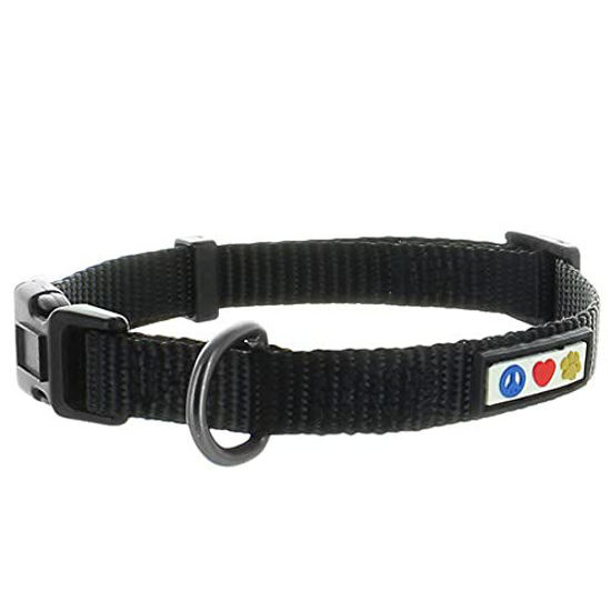 Picture of Pawtitas Dog Collar for Small Dogs Training Puppy Collar with Solid - S - Black