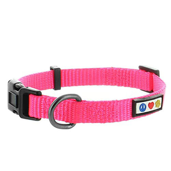 Picture of Pawtitas Dog Collar for Small Dogs Training Puppy Collar with Solid - S - Pink