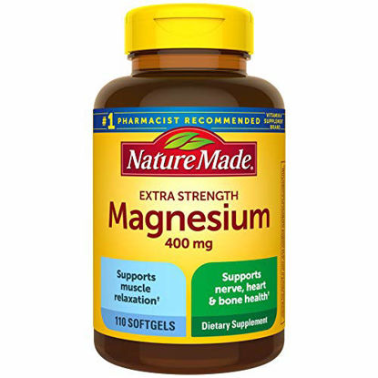 Picture of Nature Made Extra Strength Magnesium Oxide 400 mg, Dietary Supplement for Muscle Support, 110 Count