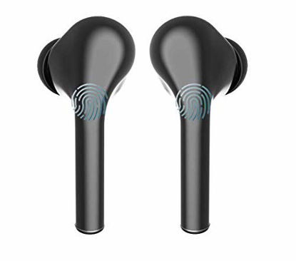 Picture of Wireless Bluetooth Earbuds 5.0, Maegoo Bluetooth Sportive Headphones Noise Cancelling Mini TWS Earbuds with 24H Playtime Charging Case Perfect Compatible for iPhone & Android Phones (Black)