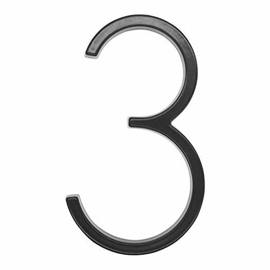 Picture of 5 Inch House Address Numbers Black Door Numbers Mailbox Numbers Floating Street Numbers Zinc Alloy Number (3)