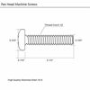 Picture of 8-32 x 2-1/2" (1/4" to 3" Available) Pan Head Machine Screws, Full Thread, Phillips Drive, Stainless Steel 18-8 (304), Machine Thread, Pack of 25