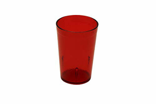 Picture of GET Heavy-Duty Plastic Restaurant Tumblers, 8 Ounce, Red (Set of 4)