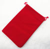 Picture of Pack of 25 Velvet Gift Bags Drawstring Jewelry Pouches Candy Bags Wedding Favors (6" X 4", red)