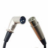 Picture of MMNNE 10 Inch Right Angle XLR Male to XLR Female Patch Cable