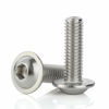 Picture of M5-0.8 x 12 mm Flanged Button Head Socket Cap Screws, Stainless Steel 18-8 (304), Fully Threaded, Allen Socket Drive, Quantity 100