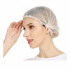 Picture of Cleaing 24inch White Disposable Hair Cap 100 Pack, Hair Net for Nurses, Cooking, Salon, Food Service