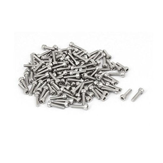 Picture of uxcell M3x12mm Thread 304 Stainless Steel Hex Socket Head Cap Screw Bolt DIN912 120pcs