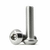 Picture of M8-1.25 x 20mm Button Head Socket Cap Screws, Stainless Steel 18-8, Allen Socket Drive, Full Thread, Machine Thread, Quantity 25