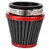 Picture of HIAORS 48mm to 50mm Air Intake Filter Cleaner for Honda CB 250 Yamaha DT250 DT250MX Suzuki GS250 GS250T Kawasaki Ninja 250 300 Sport Motorcycle ATV Scooters Moped Red