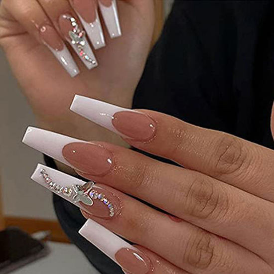 Picture of YoYoee Long Fake Nails Tips-Coffin Press on Nails Pink Ballerina False Nails for Women and Girls 24Pcs (gorgeous5)