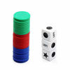 Picture of Left Right Center Dice Game Set with 3 Dices& 36 Chips - Colorful