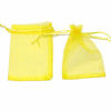 Picture of Dealglad® 100pcs Drawstring Organza Jewelry Candy Pouch Party Wedding Favor Gift Bags (3.5x4.5", Yellow)