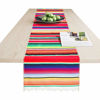 Picture of Fowecelt Mexican Serape Table Runner 14 x 84 Inch for Mexican Party Wedding Decorations Outdoor Picnics Dining Table, Fringe Cotton Handwoven Table Runners