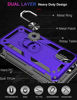 Picture of iPhone 11 Case with Tempered Glass Screen Protector,Military Grade 16ft. Drop Tested Cover with Magnetic Ring Kickstand Protective Phone Case for iPhone 11 6.1 inch Purple