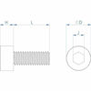 Picture of Fullerkreg 0.7mm Pitch M4 x 30MM Socket Head Cap Screws, Allen Socket Drive, Din 912, AISI 304 Stainless Steel (18-8), Full Thread, Bright Finish, Machine Thread, Quantity 50