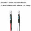 Picture of EDGELEC 30pcs 12 Volt 3mm Blue Flicker LED Lights Emitting Diodes (Candle Flickering Lights) Pre Wired 7.9 inch DC 12v LED Light Clear Lens Small LED Lamps