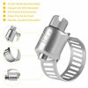 Picture of Winlong Stainless Steel Hose Clamps - 24 Pack Worm Gear Drive Hose Clamps Micro Size 4 Clamping Range 1/4 Inch to 5/8 Inch (6mm-16mm) for Automotive Plumbing, 1/4'' Hose Clamps, 1/2'' Hose Clamps
