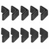 Picture of Hilitchi 20 Pcs 30mm x 30mm L Shaped Black Rubber Angle Iron Caps Furniture Angle Pads Bed Steel Frame Racks Shelves Rubber Feet Covers