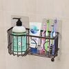 Picture of SimpleHouseware 6 Slots Toothbrush Holder Adhesive Wall Organizer, Bronze