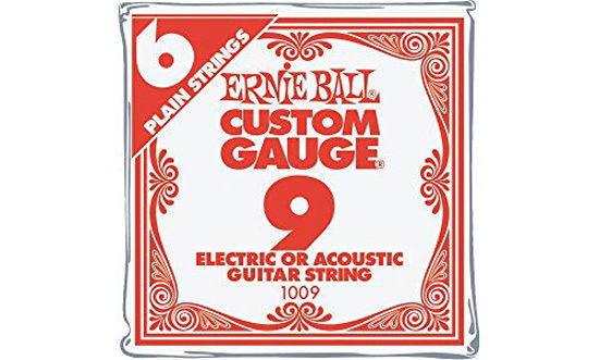 Picture of Ernie Ball Nickel Plain Single Guitar String .009 6-Pack