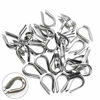 Picture of A+Selected 50 PCS M4 304 Stainless Steel Thimble for 1/8" - 5/32" Diameter Wire Rope Cable Thimbles Rigging