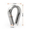 Picture of A+Selected 50 PCS M4 304 Stainless Steel Thimble for 1/8" - 5/32" Diameter Wire Rope Cable Thimbles Rigging