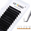 Picture of Easy Fan Volume Lash Extensions .05 C Curl Mega Volume Eyelash Extensions 8-14mm Mixed Tray 2D 3D 5D 6D 8D Self Fanning Rapid Flowering Russian Easy Fan Lashes by GEMERRY (0.05-C Curl-Mix 8-14mm)