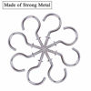 Picture of BronaGrand 100pcs Nickel Plated Metal Screw-in Ceiling Hooks Cup Hooks Silver 1inch