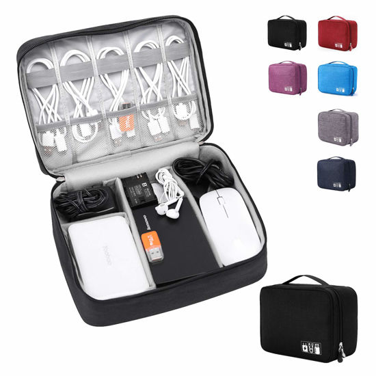 Picture of Electronic Organizer Travel Universal Cable Organizer Electronics Accessories Cases for Cable, Charger, Phone, USB, SD Card