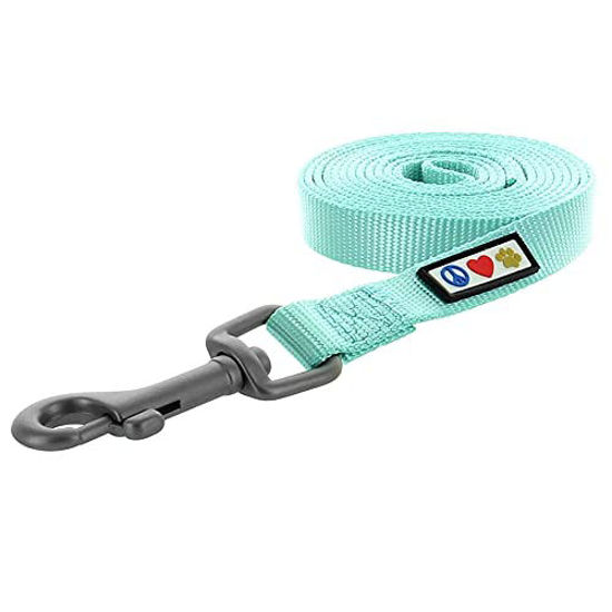 Picture of Pawtitas 6 FT Solid Color Leash for Puppy and Dog Leash Dog Training Leash 6 ft or 1.8 m Dog Leash Extra Extra Small Dog Leash can be Used for as a Cat Leash Teal Dog Leash