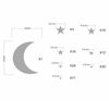 Picture of Moon and Stars Wall Decal Vinyl Sticker for Kids Boy Girls Baby Room Decoration Good Night Nursery Wall Decor Home House Bedroom Design YMX16 (Gray)