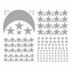 Picture of Moon and Stars Wall Decal Vinyl Sticker for Kids Boy Girls Baby Room Decoration Good Night Nursery Wall Decor Home House Bedroom Design YMX16 (Gray)