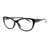 Picture of Clear Lens Glasses With Bifocal Reading Lens Womens Rectangular Cateye Black +1.25