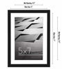 Picture of Americanflat 5x7 Thin Picture Frame in Black - Displays 4x6 With Mat and 5x7 Without Mat - Horizontal and Vertical Formats for Wall and Tabletop