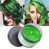 Picture of Green Temporary Hair Dye Wax Natural Instant Hair Color Wax Pomades 4.23 oz ,Hair Styling Clay for Party, Cosplay , Halloween,Christmas