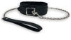 Picture of Gothic Plush Leather Collars Choker with Chain Detachable Leash Rope Small Pet Collar Black