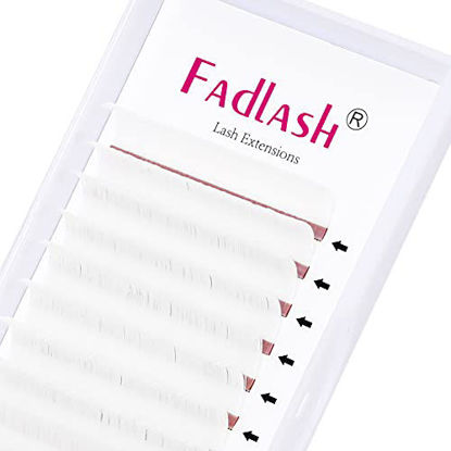 Picture of Eyelash Extension Volume 0.07 Color Lashes Extension Easy Fan Lashes Blooming Volume Lash Extensions D Curl Self Fanning Lashes (White 0.07-D, 14mm)