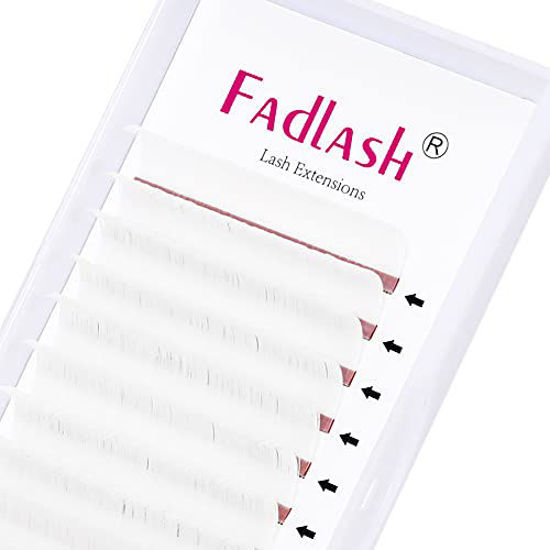 Picture of Eyelash Extension Volume 0.07 Color Lashes Extension Easy Fan Lashes Blooming Volume Lash Extensions D Curl Self Fanning Lashes (White 0.07-D, 14mm)