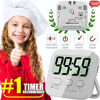 Picture of Timers, Classroom Timer for Kids, Kitchen Timer for Cooking, Egg Timer, Magnetic Digital Stopwatch Clock Timer for Teacher, Study, Exercise, Oven, Cook, Baking, Desk - AAA Battery Included - 2 Pack