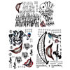 Picture of Fake Temporary Tattoos, 3-Sheet Men Temporary Tattoo Sticker for Halloween Costume Cosplay